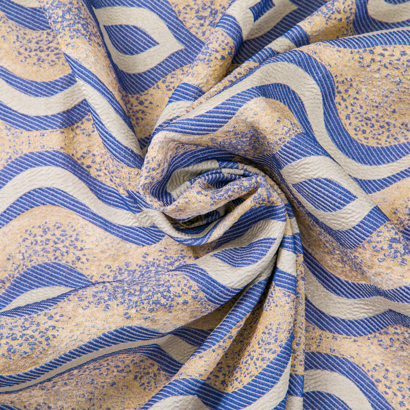 JY5164 Wave pattern, nylon polyester garment, curtain jacquard fabric