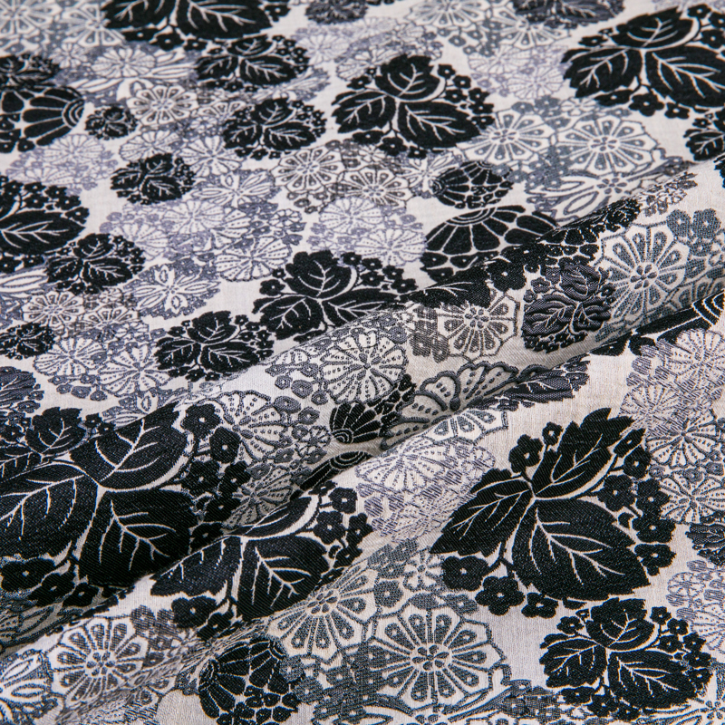 QY952 Floral pattern cotton polyester spandex woven jacquard fabric, yarn-dyed jacquard fabric